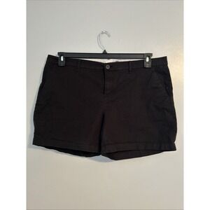 Old Navy 5" Chino‎ Flat Front Shorts Women's Size 16 Black